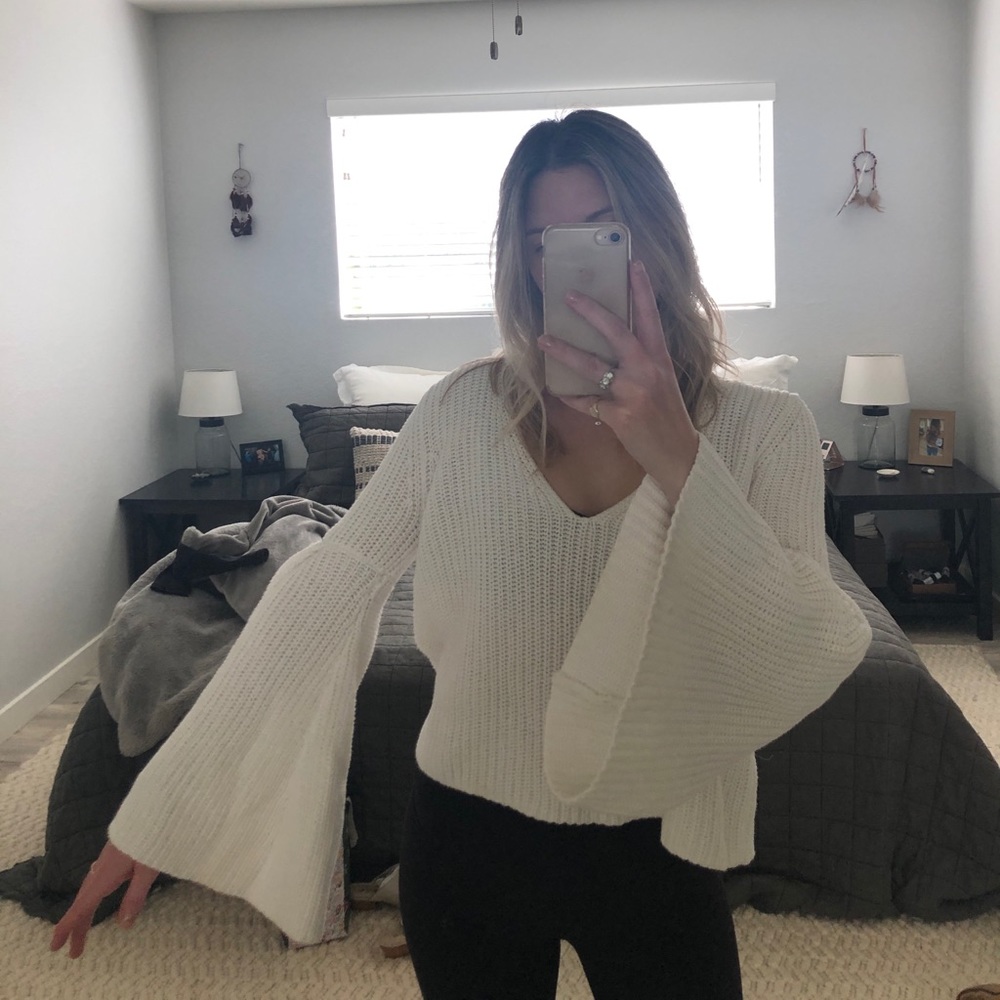Free people bell sleeve sweater
